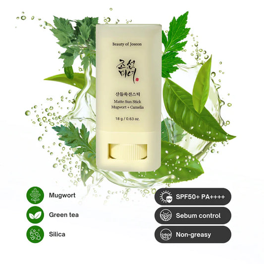 BEAUTY OF JOSEON MATTE SUN STICK: MUGWORT + CAMELIA SPF50 X 18GR