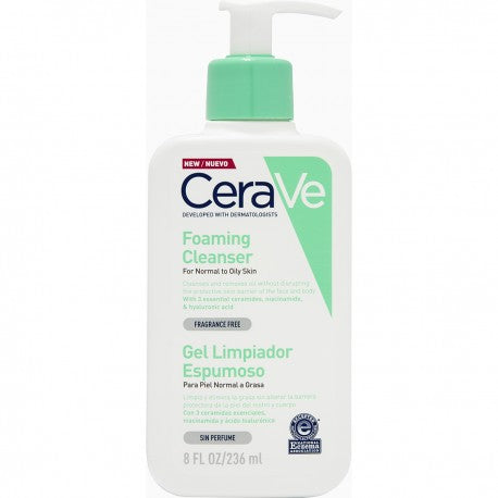 CERAVE GEL LIMPIADOR ESPUMOSO X 236 ML