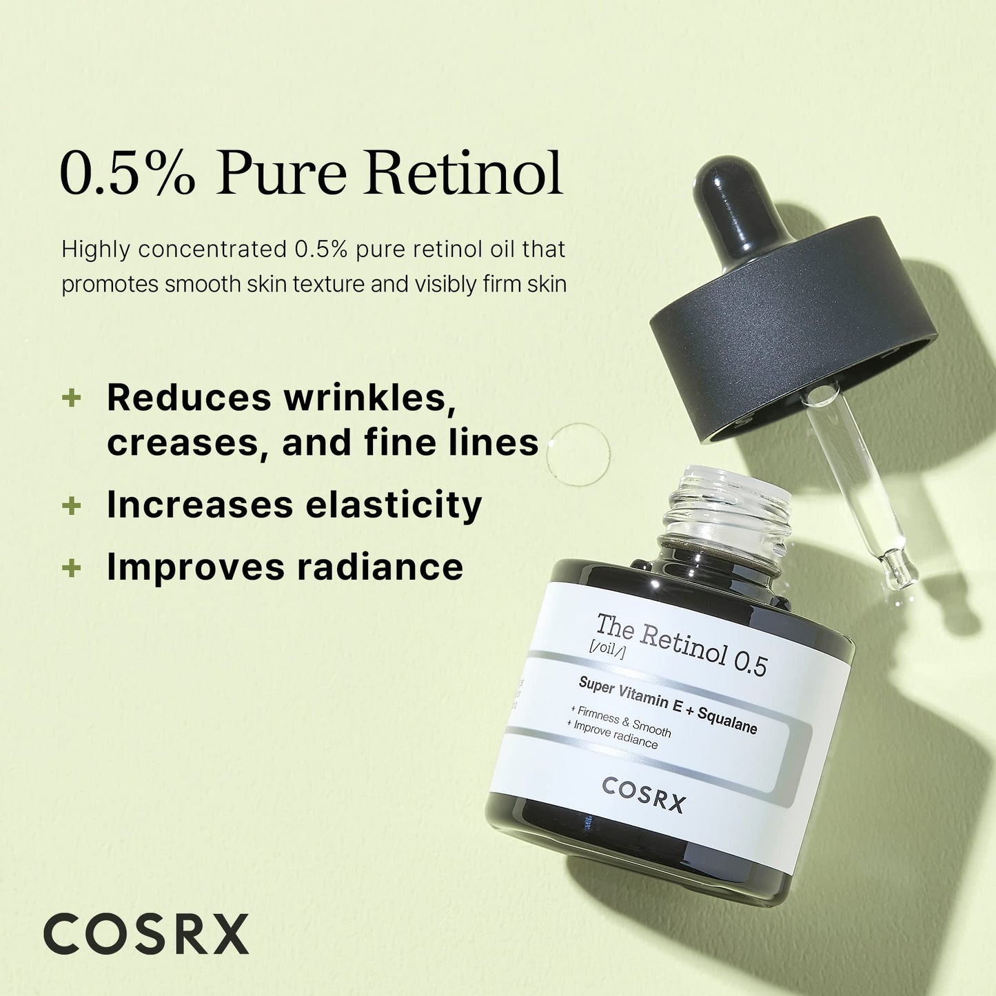 COSRX THE RETINOL 0.5 SUPER VITAMIN E + SQUALANE SERUM 20ML